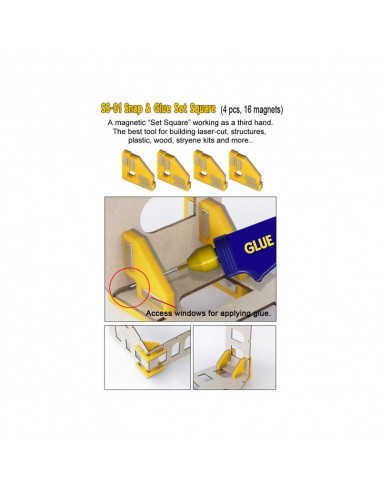 Herramienta de sujeción en escuadra con imanes