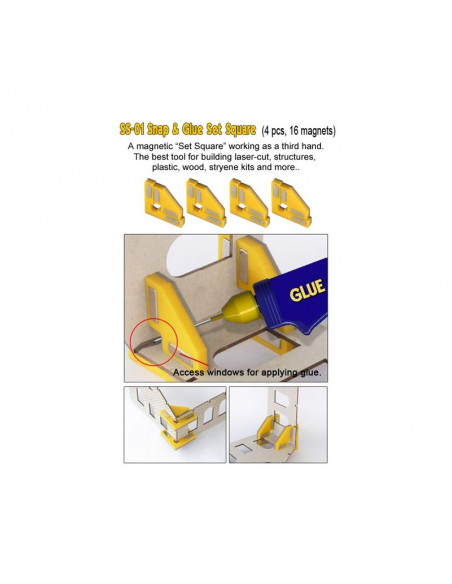 Herramienta de sujeción en escuadra con imanes