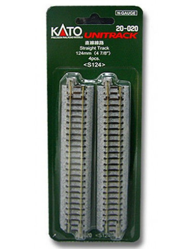Four straight tracks 124 mm N