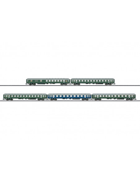 Passenger cars set D 124 Hof Munich Ep III N