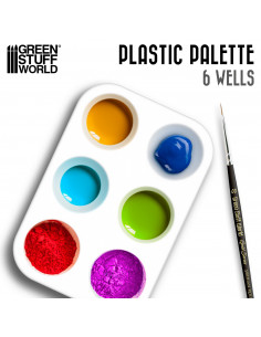 Plastische Malpaletten 6 Hohlräumen 2