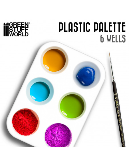 Plastische Malpaletten 6 Hohlräumen