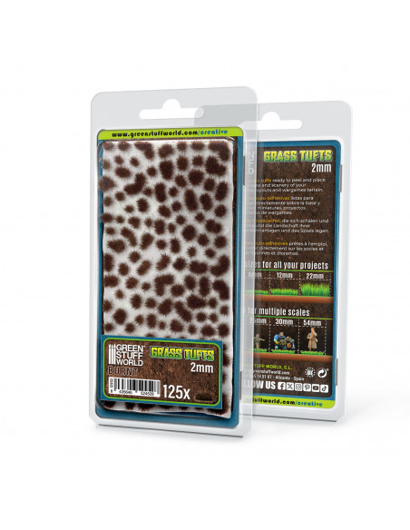Static Grass Tufts 2 mm Burnt Brown