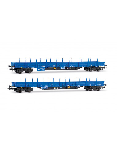 Press Res Bogie Stake Wagon Set Blue Ep VI HO