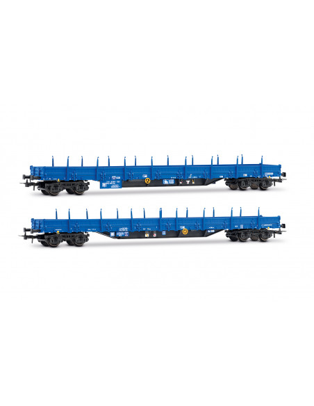 Press Res Bogie Stake Wagon Set Blue Ep VI HO