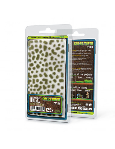 Static Grass Tufts 2 mm Dry Green