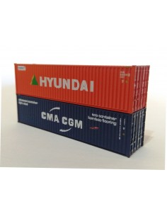 Set 2 containers 40ft CMA CGM y HYUNDAI N