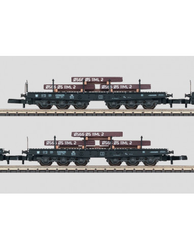 Heavy Duty Flat Car Set DRG Ssym 46 Ep III Z