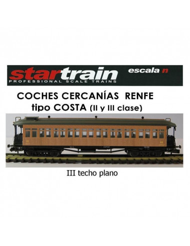 Passenger car Costa 2º/3ª CC-2452 techo plano Ep III N