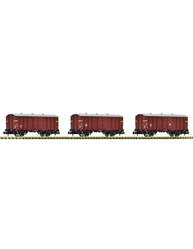 Set 3 vagones cerrados de carga NS Ep III N