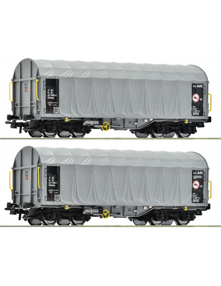 2 piece set Sliding tarpaulin wagons AAE Ep VI HO