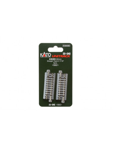 Cuatro tramos via recta de 62 mm Kato Unitrack N