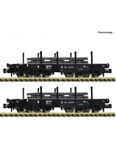 2 piece set Heavy-duty flat wagon ÖBB Ep III N