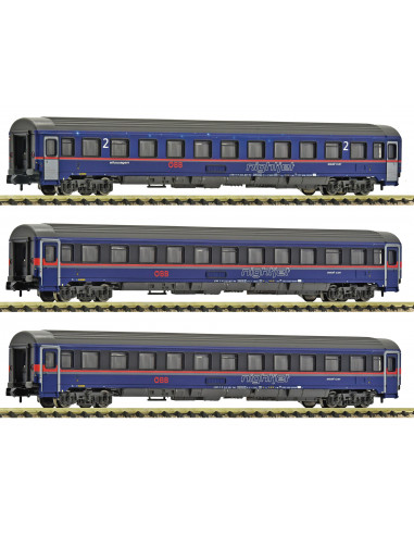 3-tlg Set Eurofima-Wagen Nightjet ÖBB Ep VI N