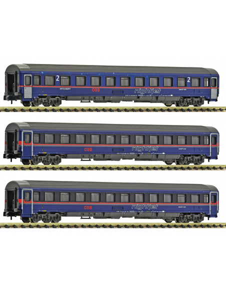 3-tlg Set Eurofima-Wagen Nightjet ÖBB Ep VI N