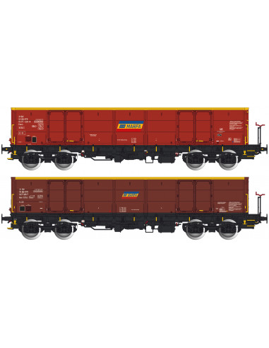 Spur H0 2-tlg. Set offene Güterwagen Eacs der CFR Ep VI H0