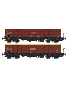 Spur H0 2-tlg. Set offene Güterwagen Eacs der CFR Ep VI H0
