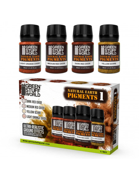 Set natürlichen Erdpigmenten 30 ml