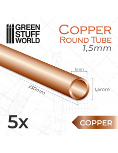 5 Tubos de Cobre 1,5 mm