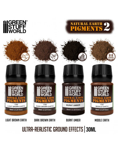 Set natürlichen Erdpigmenten 30 ml