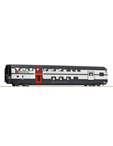 Coche de dos pisos de 1a clase con compartimento de equipajes SBB Ep V-VI H0