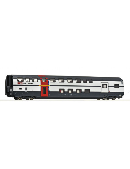 Coche de dos pisos de 1a clase con compartimento de equipajes SBB Ep V-VI H0