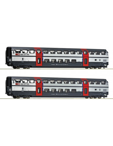 2 piece set 2nd class double-deck coaches SBB Ep V-VI H0