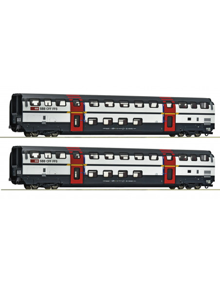 2 piece set 1ST class double-deck coaches SBB Ep V-VI H0