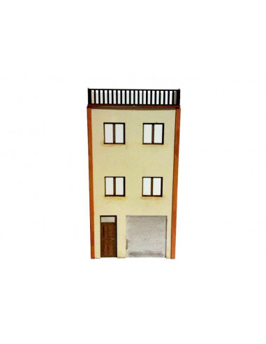 Fachada casa barata de ciudad N