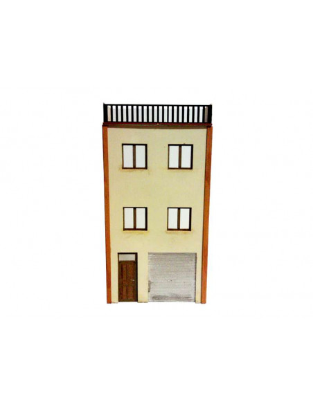 Fachada casa barata de ciudad N