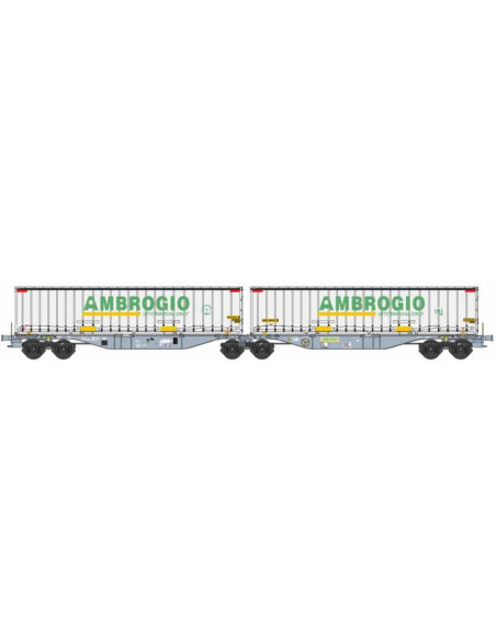 Vagon AMBROGIO Sggmrss 90 portacontenedores Ep VI H0