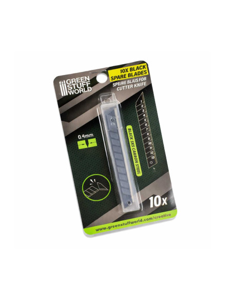 10x Black spare blades 9mm
