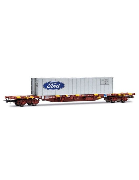 Vagon Renfe MMC3 contenedor FORD Ep IV H0