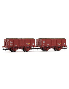 Vagones Renfe X con sacos de hoja de tabaco Ep III-IV H0