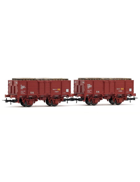 Vagones Renfe X con sacos de hoja de tabaco Ep III-IV H0