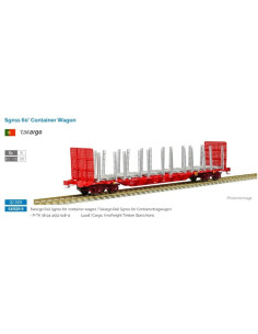 Vagon Takargo Sgnss 60 transporte de madera Ep VI H0