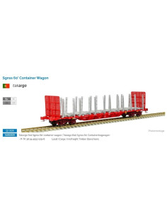 Vagon Takargo Sgnss 60 transporte de madera Ep VI H0