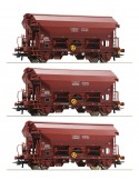 Set de tres vagones con techos pivotantes SNCB HO