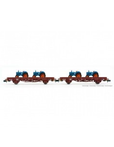 Renfe wagons with tractors N