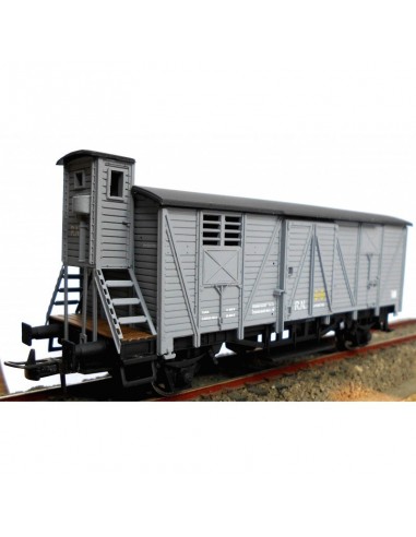 Vagon Cerrado con garita elevada Ep III HO
