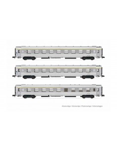 Set 3 coches SNCF DEV Inox Le Bourbonnais N
