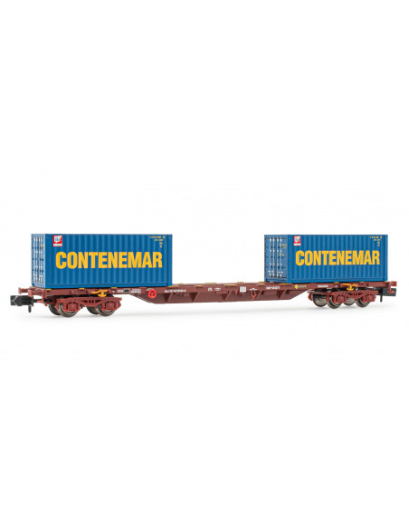Wagon Renfe MMC with containers CONTENEMAR