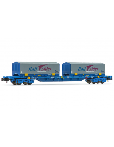 Wagon Renfe MMC Loaded with Cadfer/Railsider Flatrack Containers Ep VI N