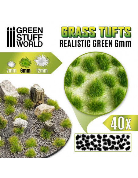 Matas Cesped Autoadhesivas 6mm VERDE REALISTA