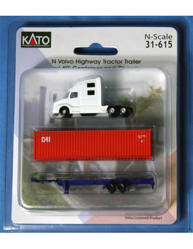 Volvo highway tractor trailer and container N