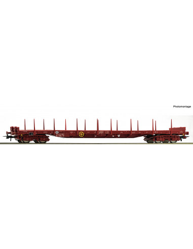 Flat wagon MAV  with stakes HO