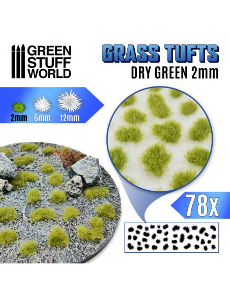 Matas Cesped Autoadhesivas 2mm VERDE SECO