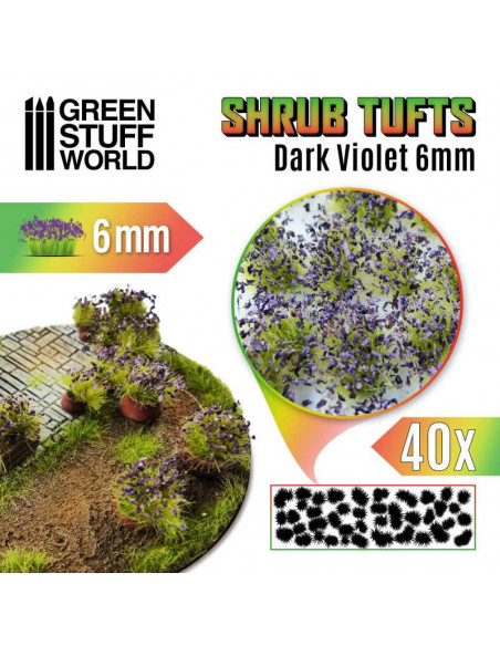 Shrubs TUFTS 6mm self-adhesive DARK VIOLET