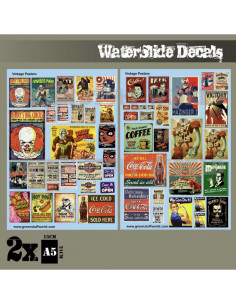 Wasserschiebe Abziehbilder Vintage Posters