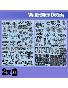 Calcas al agua Mix Graffitis Negro